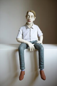 Träumer, 2018, H 81 cm, Cellulose, Quarzsand, Pigmente (Fotos: VG Bild Kunst)