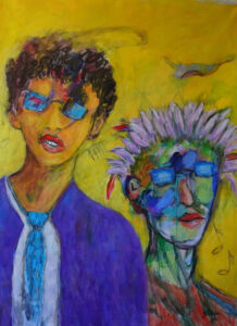 Draga Kuzmanovic, Lets rock the World, Acryl auf Lein. 150 x 110 cm. 2024 Kopie Draga Kuzmanovic