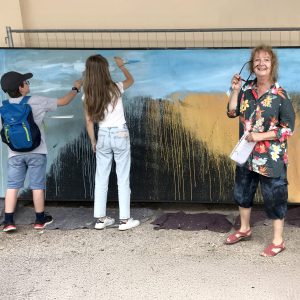 Großleinwand in der Kunststation Kleinsassen bemalen_4zu5